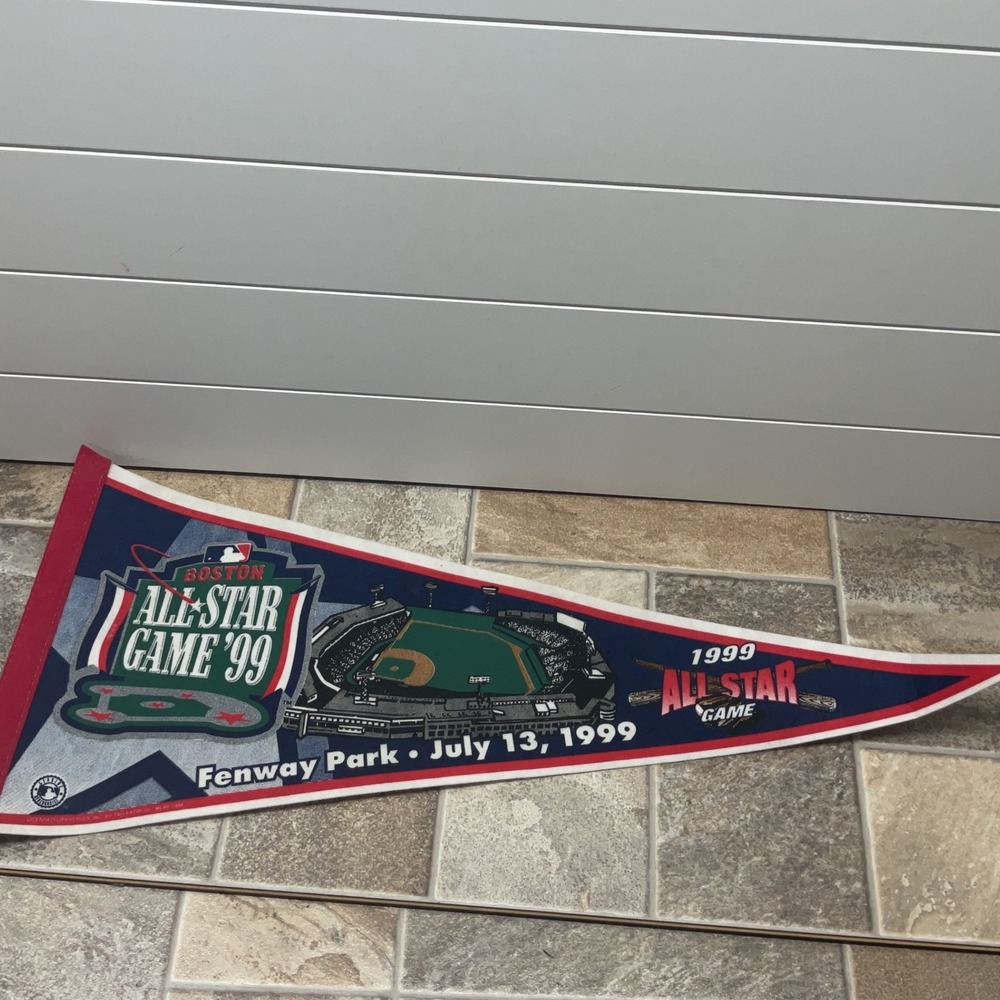 Vintage 1999 MLB All Star Game Fenway Park Boston Red Sox Felt Pennant 30 Inch